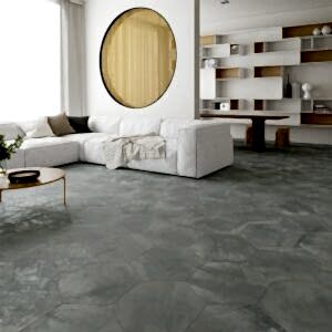 Vessel Steel Grey Hex Tiles – Large Matt