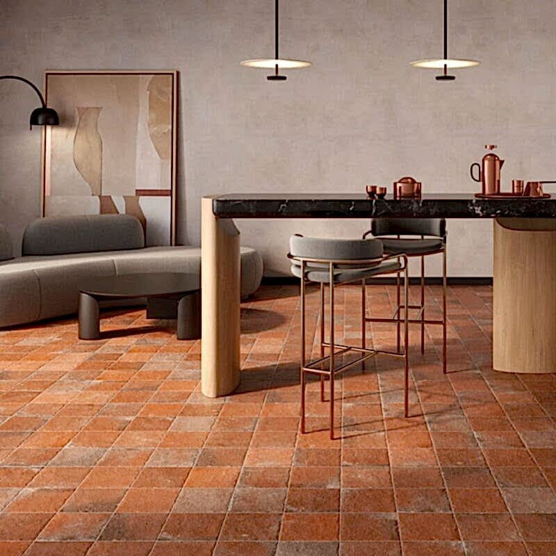 Rustic Red Terracotta Tiles - Porcelain, Matt