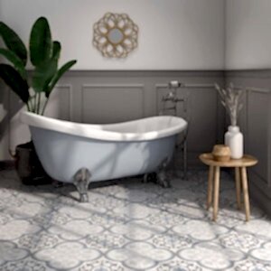 Chelsea Victorian Patterned Floor Tiles - Room Setting