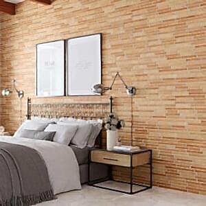 Amsterdam Ochre Tiles in a bedroom setting