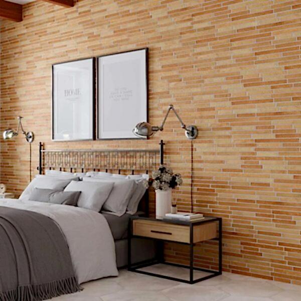 Amsterdam Ochre Tiles in a bedroom setting