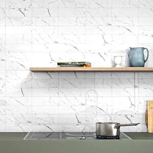 Apollo White Marble Metro Tiles