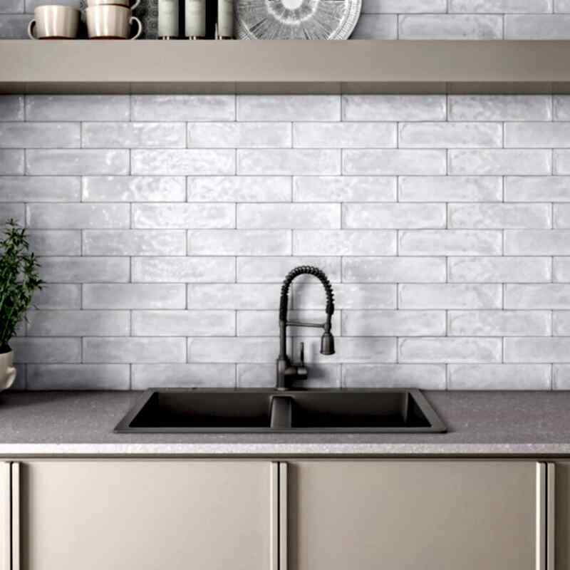 Splendour White Bumpy Tiles