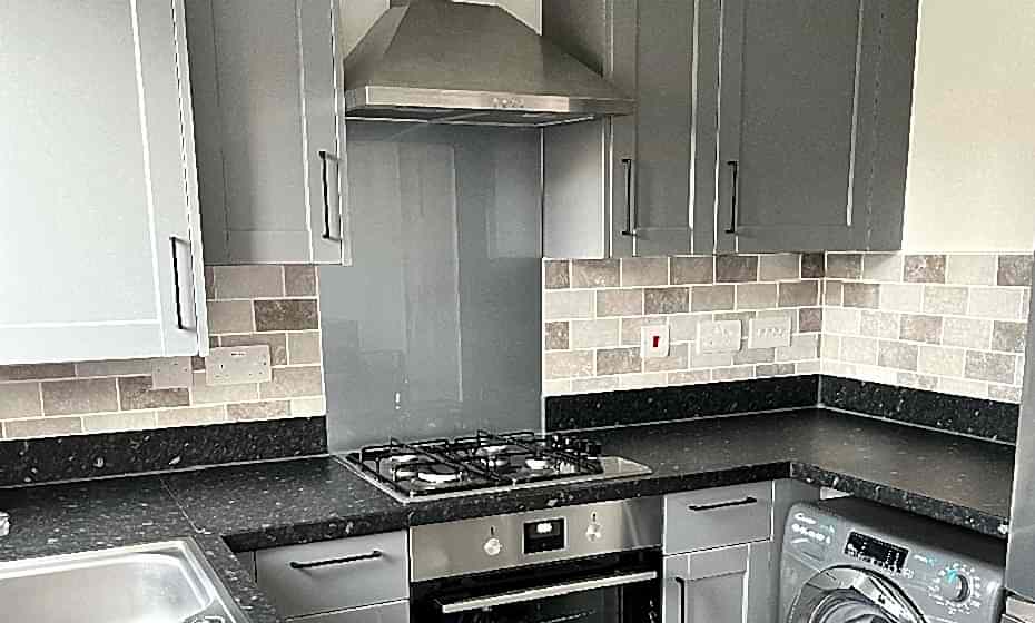Zoe's Grey Kitchen Splashback Tiles