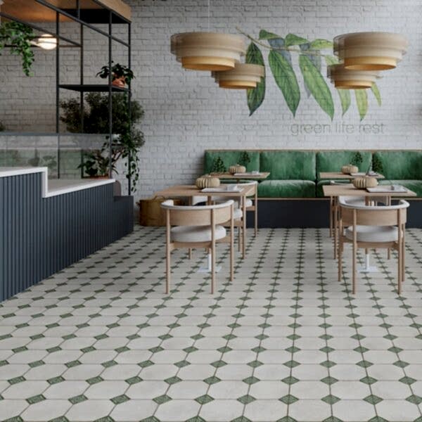 York Green Pattern Tiles