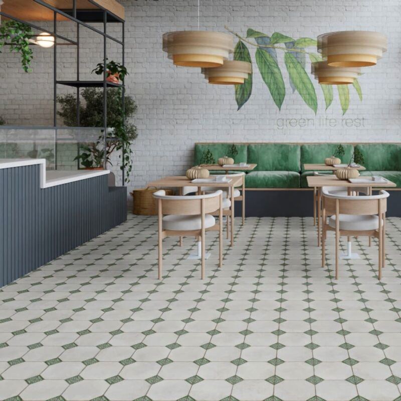 York Green Pattern Tiles