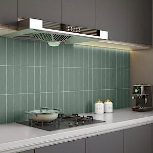 Handcraft Sage Metro Tiles in a kitchen setting