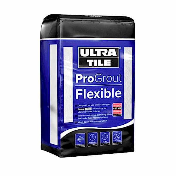 Ultra Tile ProGrout Flexible Brilliant White Grout 3kg