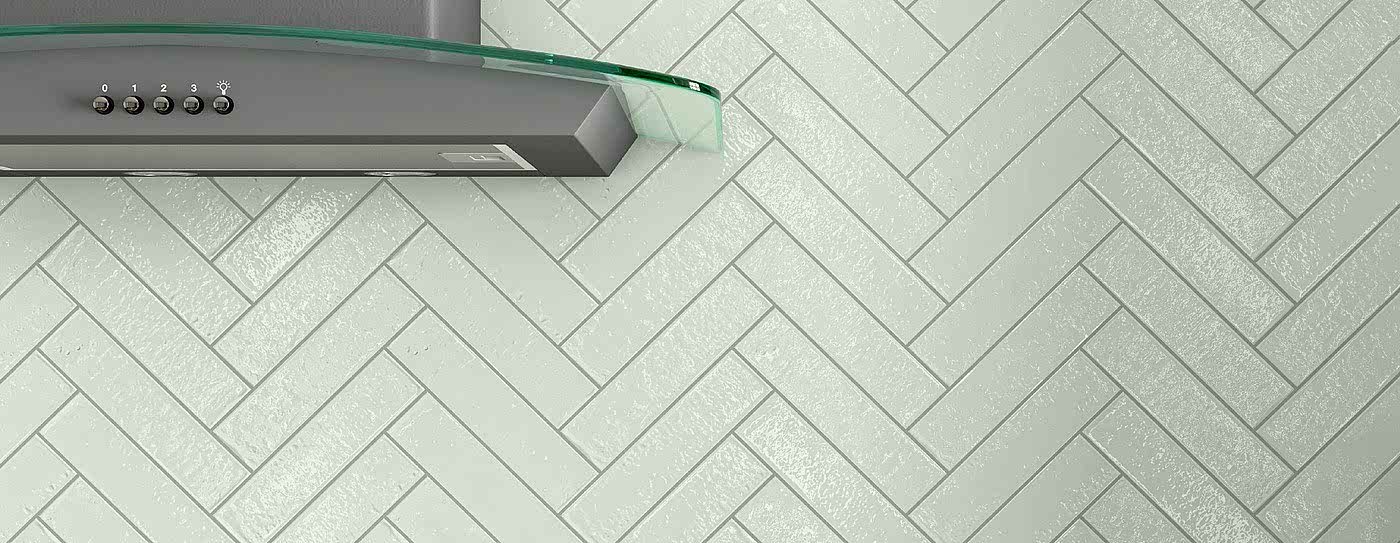 Captiva Sage Green Metro Tiles - green kitchen ideas