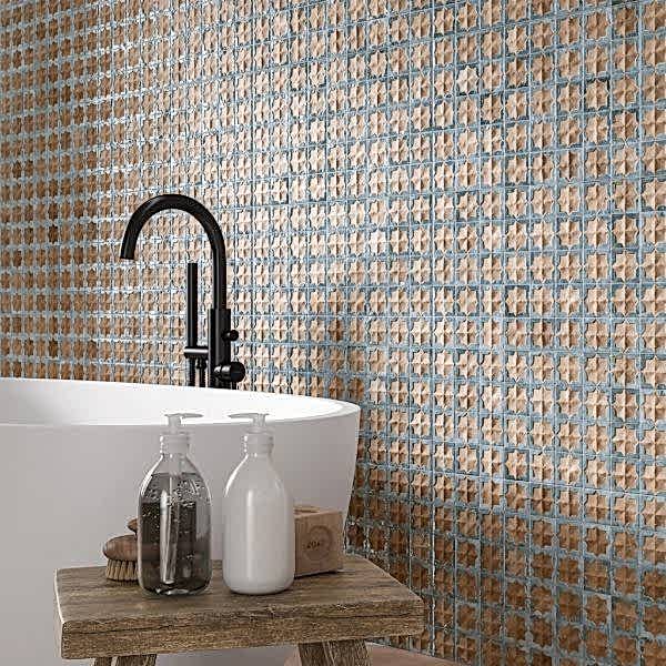 Tetuan Terra Aqua Tiles in a bathroom setting