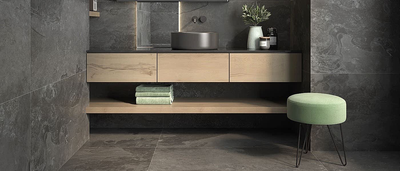 The Ultimate Useful Guide to Porcelain Tiles - Cumbria Black Slate Effect Tiles