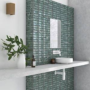 Domino Green Kit Kat Tiles Roomshot