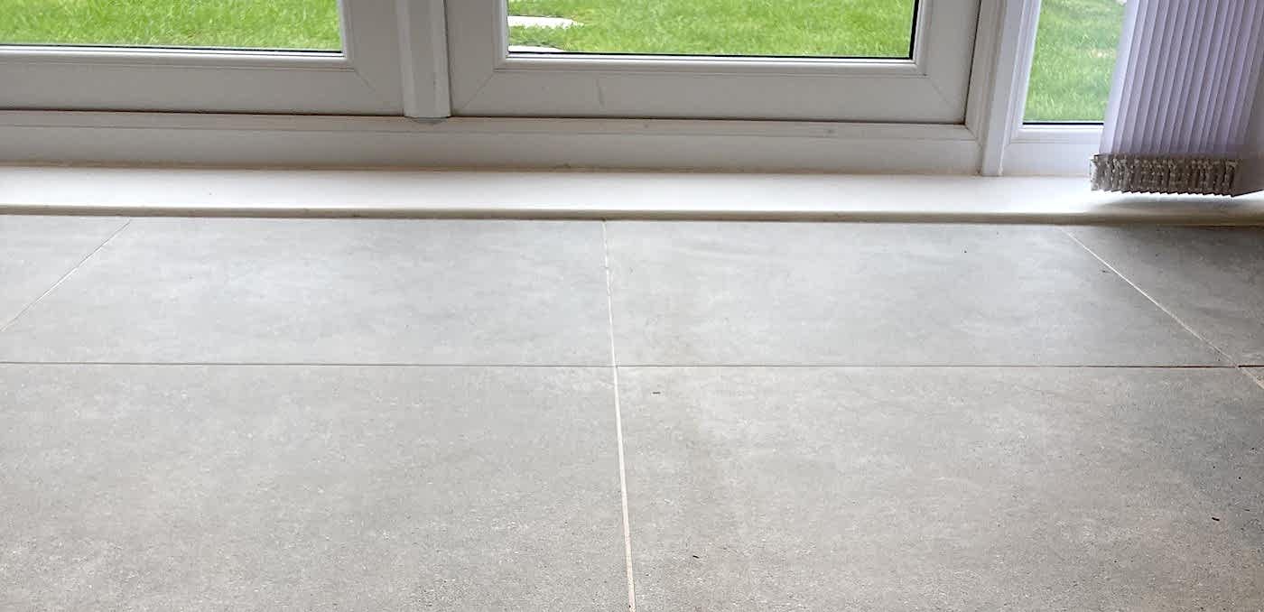 Open Plan Kitchen customer project with Jude R10 Grey tiles