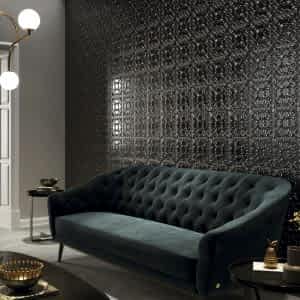 Tin Decorative Black Tiles Roomshot